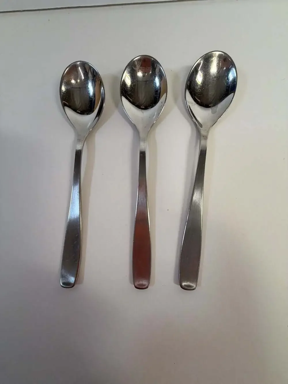 WMF Cromargan Demitasse Spoons, LINE Pattern, Satin Stainless Steel - Set of 4 -